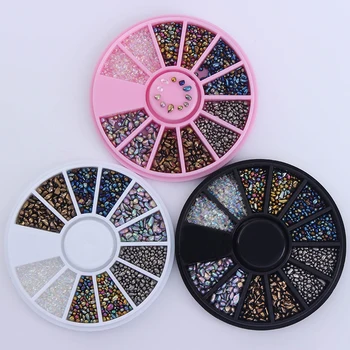 Chameleon Mixed Color Small Irregular Beads Rhinestone 3D Nail Art Decoration in Wheel Manicure DIY Nail Decoration Accessories