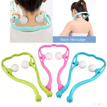 Body Neck Massager Shoulder Back Waist Massage Roller Ball Relaxation Beauty Health Tool