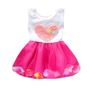 Stylish Age 0-4Y Kids Girls Summer Dress Princess Party Flower Tutu Dress Clothes