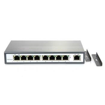 9 Ports 10/100M Switch 4 PoE+4 Ethernet+1 Uplink IEEE802.3af for IP Camera 65W