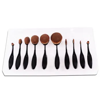 Pro Oval Women Face Powder Foundation Eye Shadow Blusher Soft Toothbrush Shape Curve Brushes Cosmetic Makeup Tools