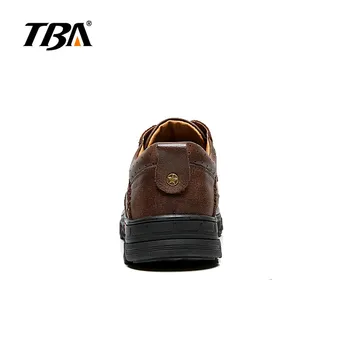TBA Men's sports Walking shoes dark brown/Khaki Leather Outdoor Sport Shoes Non-slip Walking Shoes Sneakers 6865