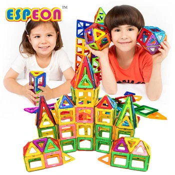 Espeon 129 PCs Big Size Castle Enlighten Educational Construction Magnetic Building Blocks Bricks Toys for Children kids toy