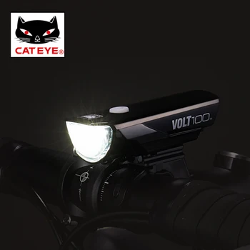 CATEYE VOLT100+RAPID mini Bicycle Light Sets Bike Front Headlight 15 Lumens Taillights Flash Light MTB Bicycle Accessories