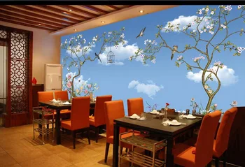 Customized wallpaper for walls Fine flowers and birds wall mural photo wallpaper Home Decoration