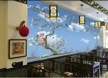Customized wallpaper for walls Fine flowers and birds wall mural photo wallpaper Home Decoration