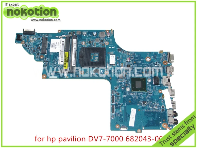 Brand 682043-001 48.4ST04.011 Laptop motherboard For hp pavilion M7-1000 DV7-7000 Intel HD 4000 graphics 17.3 inch Mainboard