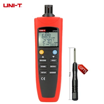 UNI-T UT331 Digital Thermo-hygrometer Thermometer Temperature Humidity Moisture Meter Tester w/LCD Backlight &amp USB