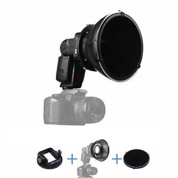 Standard Flash Reflector + HoneyComb Grid + Universal Flash Adapter Mount CA-SGU for Canon Nikon Sony Yongnuo Pentax Speedlite