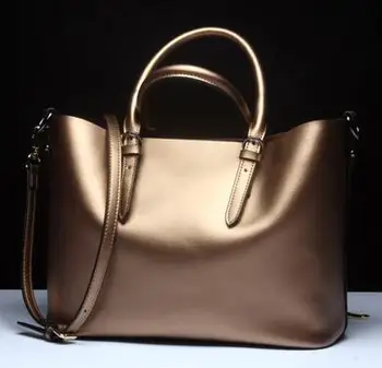 Leather handbag bag leisure contracted head layer cowhide single shoulder hand his tottenham BaoChun soft skin color joker