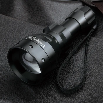 UniqueFire UF1503 Black Night Vision 850nm IR Led Flashlight Infrared Light 50mm Lens T50 Torch + Gun Mount For Night Hunting