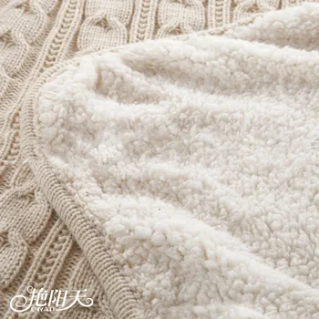 Cotton super soft yarn knitted blanket anti-pilling spring autumn winter for home sofa