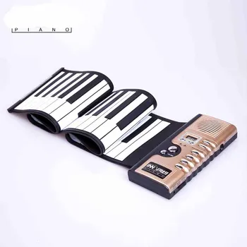 Kingtoy New Instrumentos Musical toys 61 key Professional Roll Up Piano