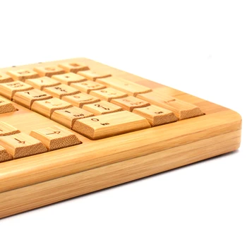 Techase Standard Keyboard Gaming KU308 Bamboo Mechanical Keyboard Multifunctional Wood Toetsenbord Mekanik Klavye Teclado Gamer