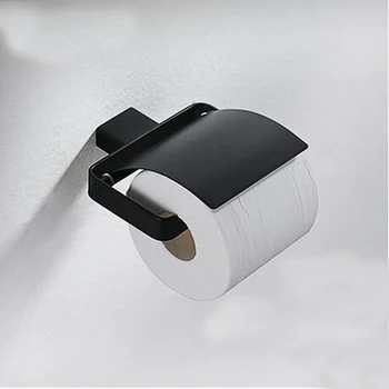 Wholesale And Retail Moder Black Style Bathroom Toilet Paper Holder Tissue Bar Hanger Roll Holder