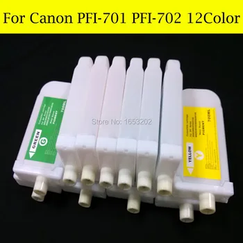 700ML For Canon PFI-701 PFI-702 Refill ink Cartridge For iPF8100,iPF9100,iPF8110,iPF9110 Printer Without Chip
