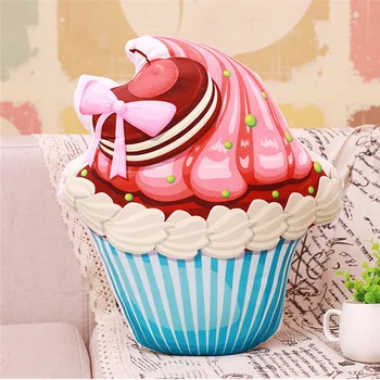 Fancytrader Sweet Ice Cream Cake Plush Toys Big 3D Birthday Cake Pillow Cushion 70cm 28inch 6 Models Available