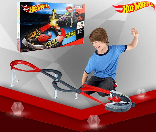 Hot Wheels Roundabout Track Toys Model Cars Classic Toy Car Birthday Gift For Children Pista Hotwheels Juguetes X2589