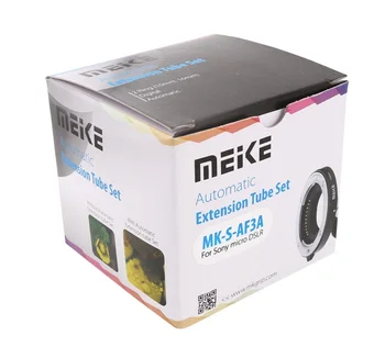 Meike MK-S-AF3-A Metal Extension Tube Close Shot Adapter Ring Lens for Auto Focus Sony NEX Micro DSLR (10mm, 16mm) E-Mount Came.