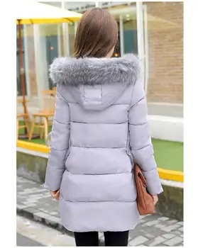 Snow Wear Faux Fur Hood Parka Winter Jacket Women Thick Warm Cotton Winter Coat Women Casaco Manteau Femme