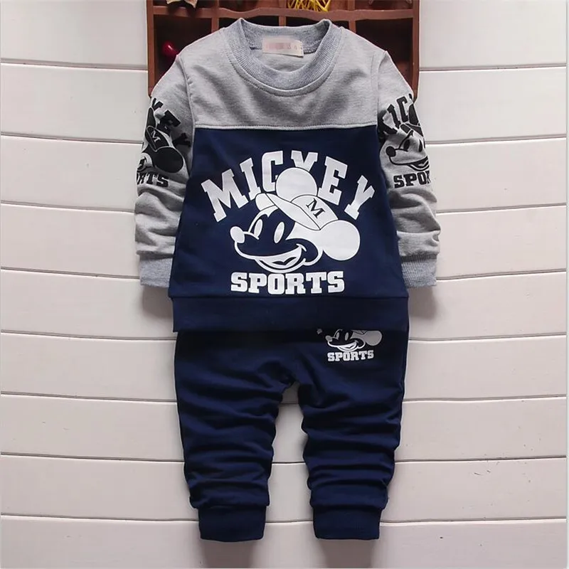 2017 New Boy's Clothing Spring Autumn Baby Sets Cotton Boy Tracksuits Kids Sport Suits Cartoon