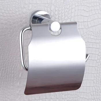 Paper Towel Box Simple Polished Chrome Wall Mounted 304 Stainless Steel and Copper Towel Roll Holder for Bathroom and Kitchen