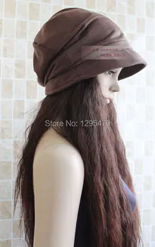 Women Korean style stylish casual beret beanie oversize short brim winnter cap/hat