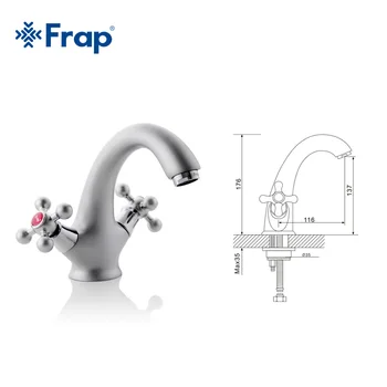 Frap Matte surface Basin faucet Dual Handle Vessel Sink Mixer Tap Hot and cold separation switch F1019-1
