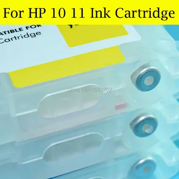 4 Pieces/Lot Empty Refill ink Cartridge For HP 10 11 With Auto Reset Chip For HP Designjet 100 110 70 10ps 20ps 50ps Printer
