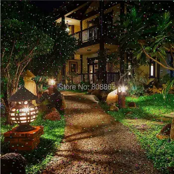 R&G Outdoor Waterproof Remote Full Stars Laser Projector Indoor Holiday Home Xmas Tree Wall Lighting Garden Landscape Light T79