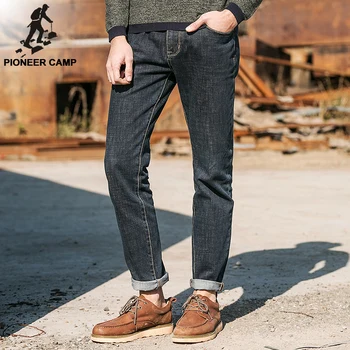 Pioneer Camp 2017 new fashion Spring autumn mens jeans slim fitness cotton elastic pants male brand clothing denim trousers