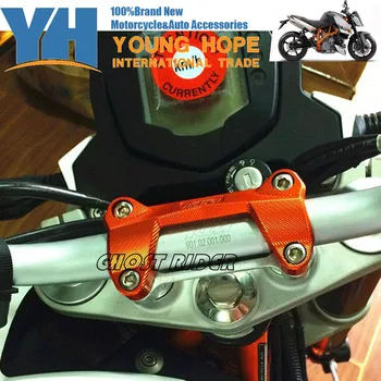 Orange Motorcycle CNC Aluminum Handlebar Risers Top Cover Clamp Fit fits for Dirt Bike KTM DUKE 390 200 125