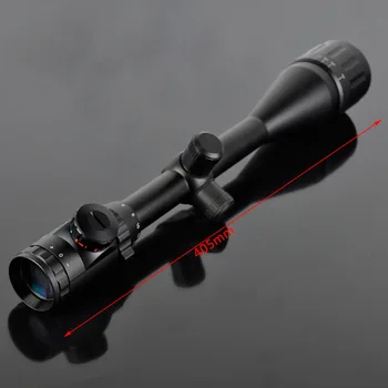 Professional 6-24x50 Optical Aiming Rifle Telescopic Scope Outdoor Hunting Riflescope with Adjustable Mounting Bracket Black