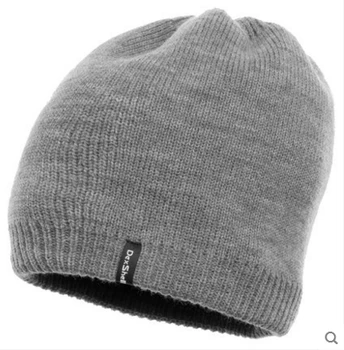 Men/women breathable coolmax wool running waterproof/windproof keep-warm beanie knitted winter snow solid caps/hats