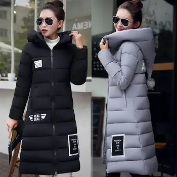 2016 New Fashion Down Parkas Warm Winter Coat Women Light Thick Winter Hooded Elegant Casual Long Sleeve Jackets Women Coat