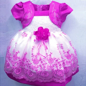 Kids Girl baby Dress Rose Baby Girl Princess Clothing Infant Dress With Bow Girl Formal Party Dress Chirstmas