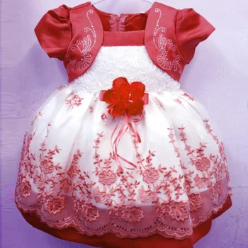 Kids Girl baby Dress Rose Baby Girl Princess Clothing Infant Dress With Bow Girl Formal Party Dress Chirstmas