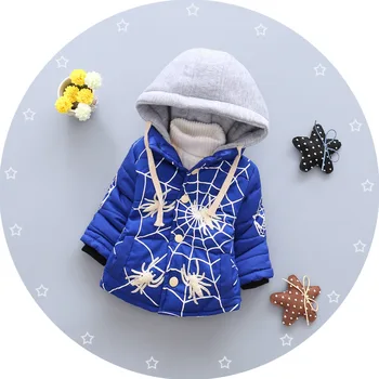 Autumn New Baby Boy's Coat Winter Thickening And Flocking Cotton-padded Jacket 1-3 Years Old Winter Jackets Boys