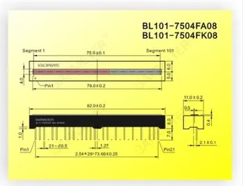 5pcs lot 101 segment 75mm led bargraph module+