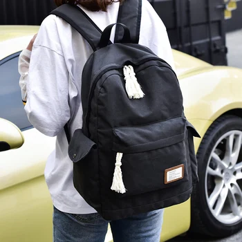 Simple Korean design nylon boys girls backpack college school student book bag leisure travel backpack laptop bag
