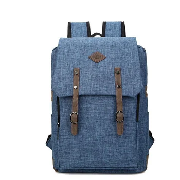 Men's Canvas 16 Inch Backpacks Bolsa Mochila Laptop Notebook Solid Women luggage Bags Backpack School Rucksack Satchel