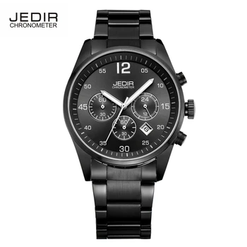 JEDIR Original Chronograph Men Watches Stainless Steel Luminous Fashion Military Quartz Watch with Calendar Relogio Masculino