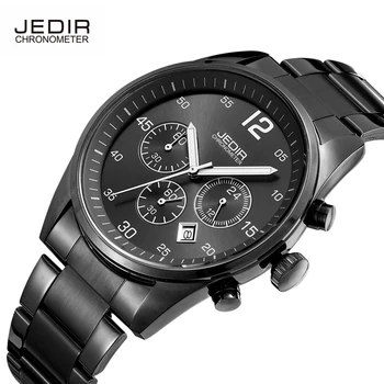 JEDIR Original Chronograph Men Watches Stainless Steel Luminous Fashion Military Quartz Watch with Calendar Relogio Masculino