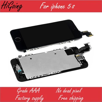 LCD Touch Pad For iPhone 5C 5S 5 LCD Display Touch Screen Digitizer+Home Button+Front Camera+Sensor cable For iPhone 5C 5S 5