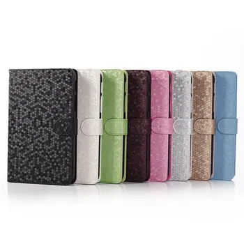 Diamond Pattern Case for Samsung Galaxy Tab 3 Lite 7.0 T110 Print Pu Leather Case Flip Stand Cover for Samsung Tab 3 Lite T110