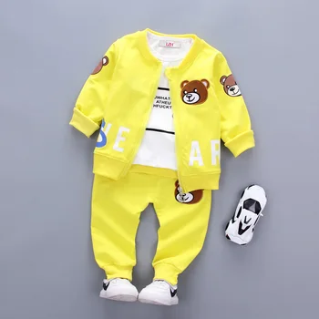 LZH Toddler Boys Clothing 2017 Spring Autumn Baby Boys Clothes Set Coat+Shirt+Pants 3pcs Kids Tracksuits Children Clothing Sets