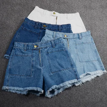 The Spring Of 2017 The New Denim Shorts Female Flash Of Tall Waist Show Thin Wide-legged Pants Big Yards Hot Pants