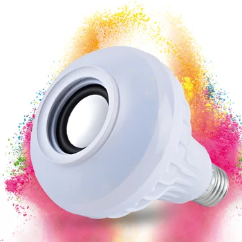 Smart E27 Wireless Bluetooth Speaker Bulb Music Playing Lamp with 24 Keys Remote Control Intelligent Light Portable Bubble Lamp