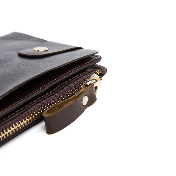 2017 Fashion Genuine Cowhide Leather Craft Men Wallet Wristlet Man Clutch Card slots Bag High Capacity Portable Purse Carteira