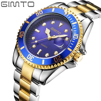 2017 Mens Watches fashion Brand Luxury GIMTO Men casual Sport Wristwatch Calendar business Quartz Watch relogio masculino GM214